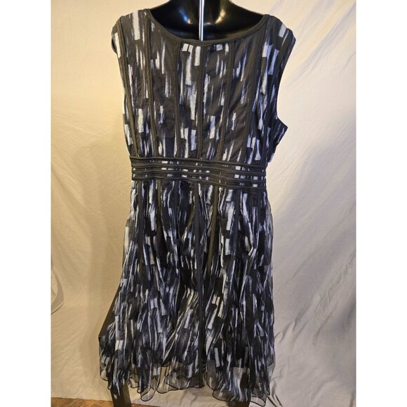 Roaman's Womens Plus Size 18W 2X Fit & Flare Midi Dress Fall Colors Flowy - Picture 3 of 3